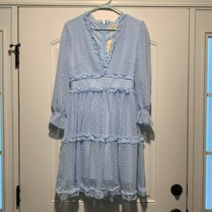 Light blue dot dress by Southern Fried Chics